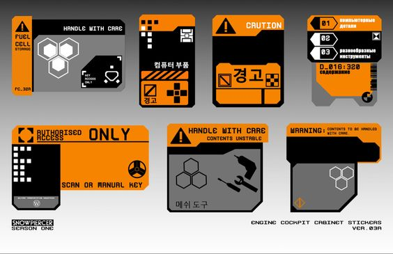 orange and white cyberpunk cards